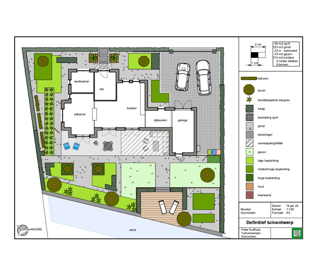 Definitief tuinontwerp vrijstaande villa
